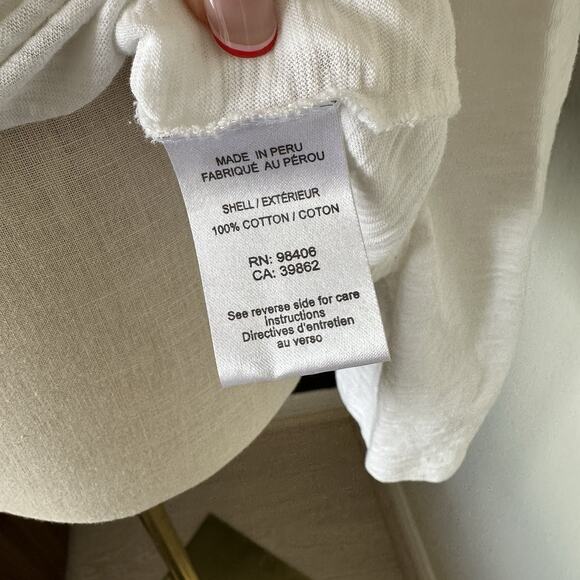 Theory Women’s Long Sleeves Top Pullover Cotton Made In Peru - Picture 6 of 8